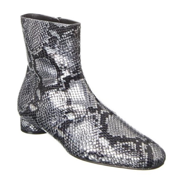 Balenciaga Oval Leather Python Booties - Picture 1 of 9